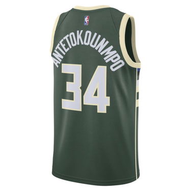 Jersey Nike Giannis Antetokounmpo Bucks Icon Edition 2020 NBA Swingman Grøn | CW3672-329, 2