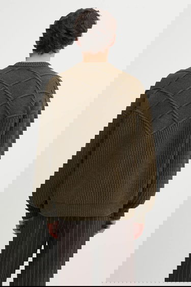 Sweater Drôle de Monsieur Drôle de Monsieur La Maille Monogramme Wool Knit Sweater Grøn | I.PO180.WO018, 2