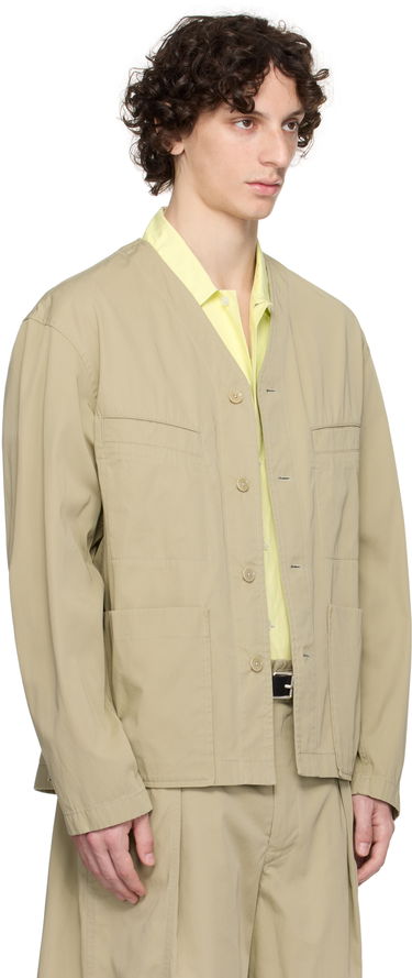 Skjorte LEMAIRE Lemaire Collarless Overshirt Beige | OV1011 LF1352, 1