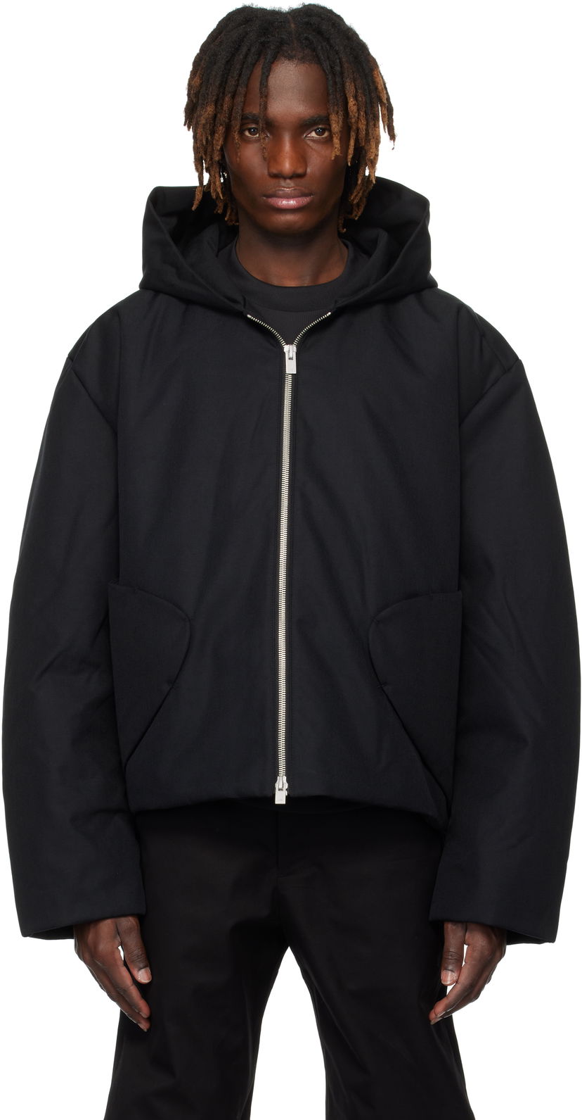 Puffer jakke HELIOT EMIL Heliot Emil Avalanche Hooded Puffer Jacket Sort | PRESS25_M_02_148_BLK01