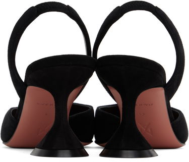 Sneakers og sko Amina Muaddi Suede Sling Heels Sort | HOLLI SLING 70 SUEDE, 1