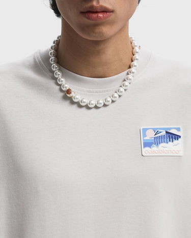 Halskæde Casablanca Faux Pearl Necklace With Logo Accent Hvid | APS25-JW-256-01, 3