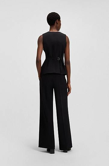 Vest BOSS Adjustable Waistcoat in Stretch Crepe Sort | 50549419, 1