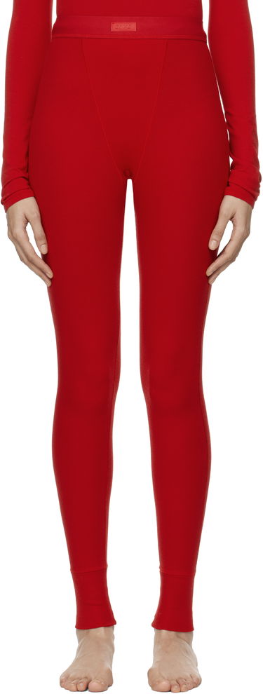 Sokker SKIMS Rib Leggings Rød | AP-LEG-0039, 0