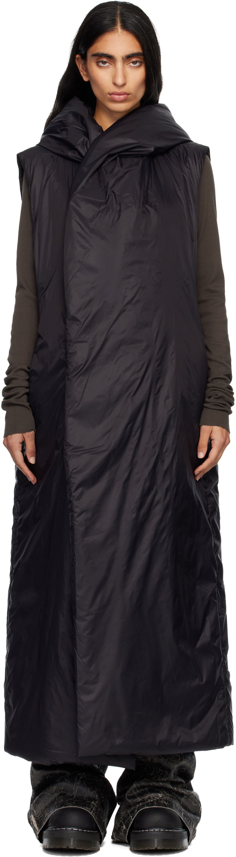 Frakker Rick Owens Rick Owens DRKSHDW Concordians Hooded Liner Coat Sort | DS02E7922 NP