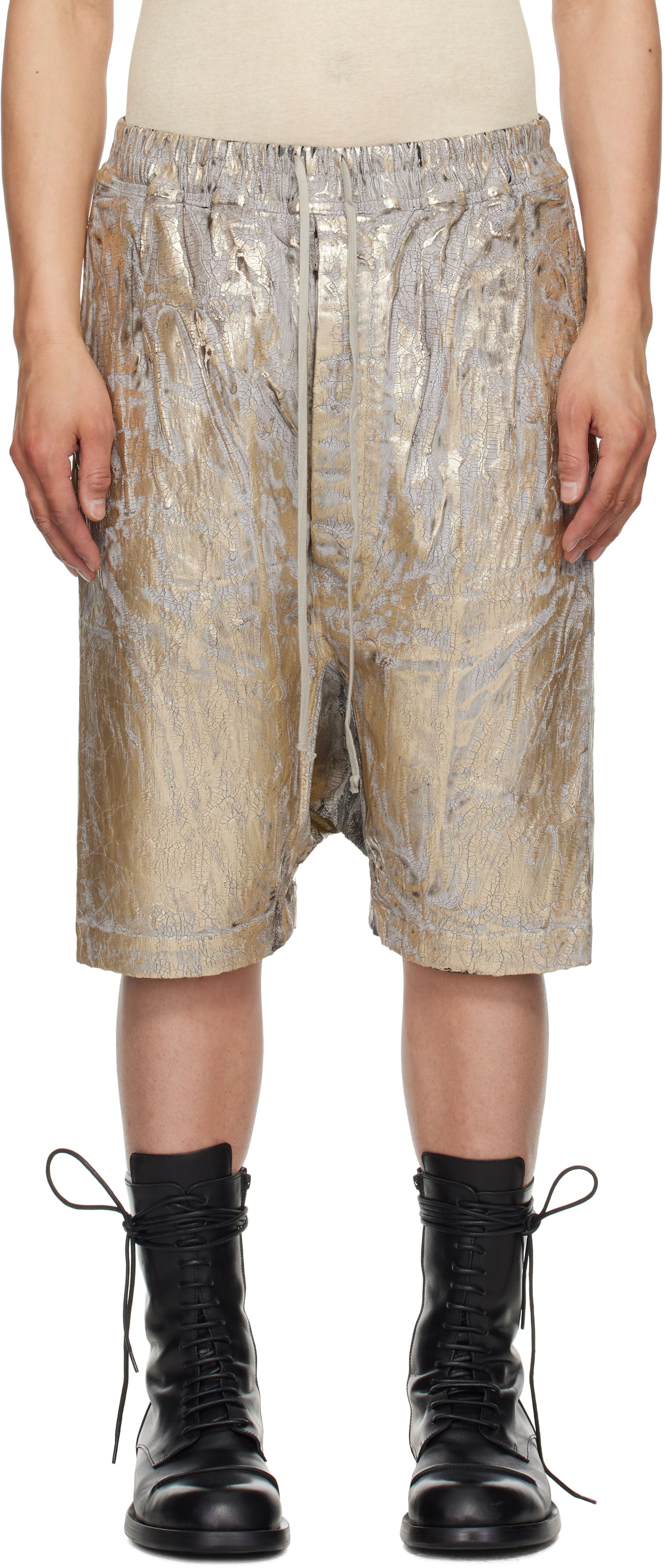Shorts Rick Owens Rick Owens DRKSHDW Hollywood Drawstring Pods Shorts Metalisk | DU01E3380 SGMC, 0
