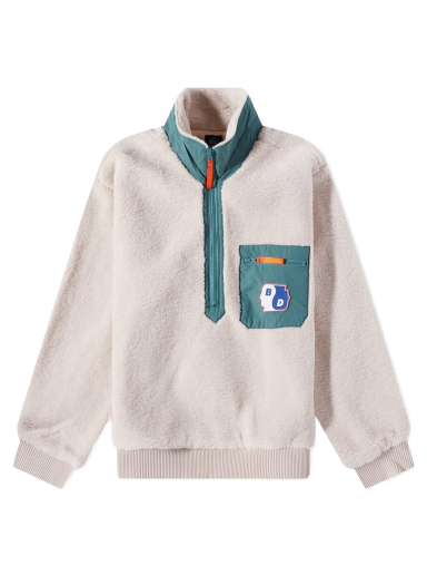 Jakke Brain Dead Ying Yang Half Zip Jacket Beige | BDW22O19002603WH04