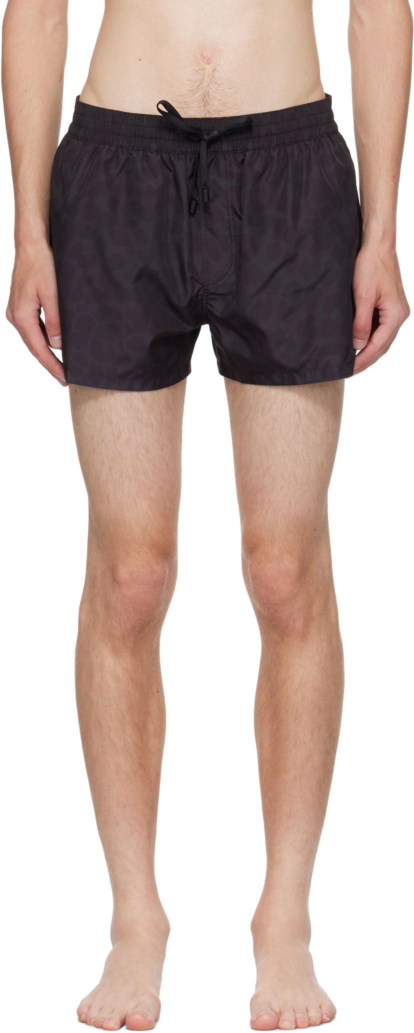 Badetøj Balmain Balmain Leopard Swim Shorts Sort | BWB711710