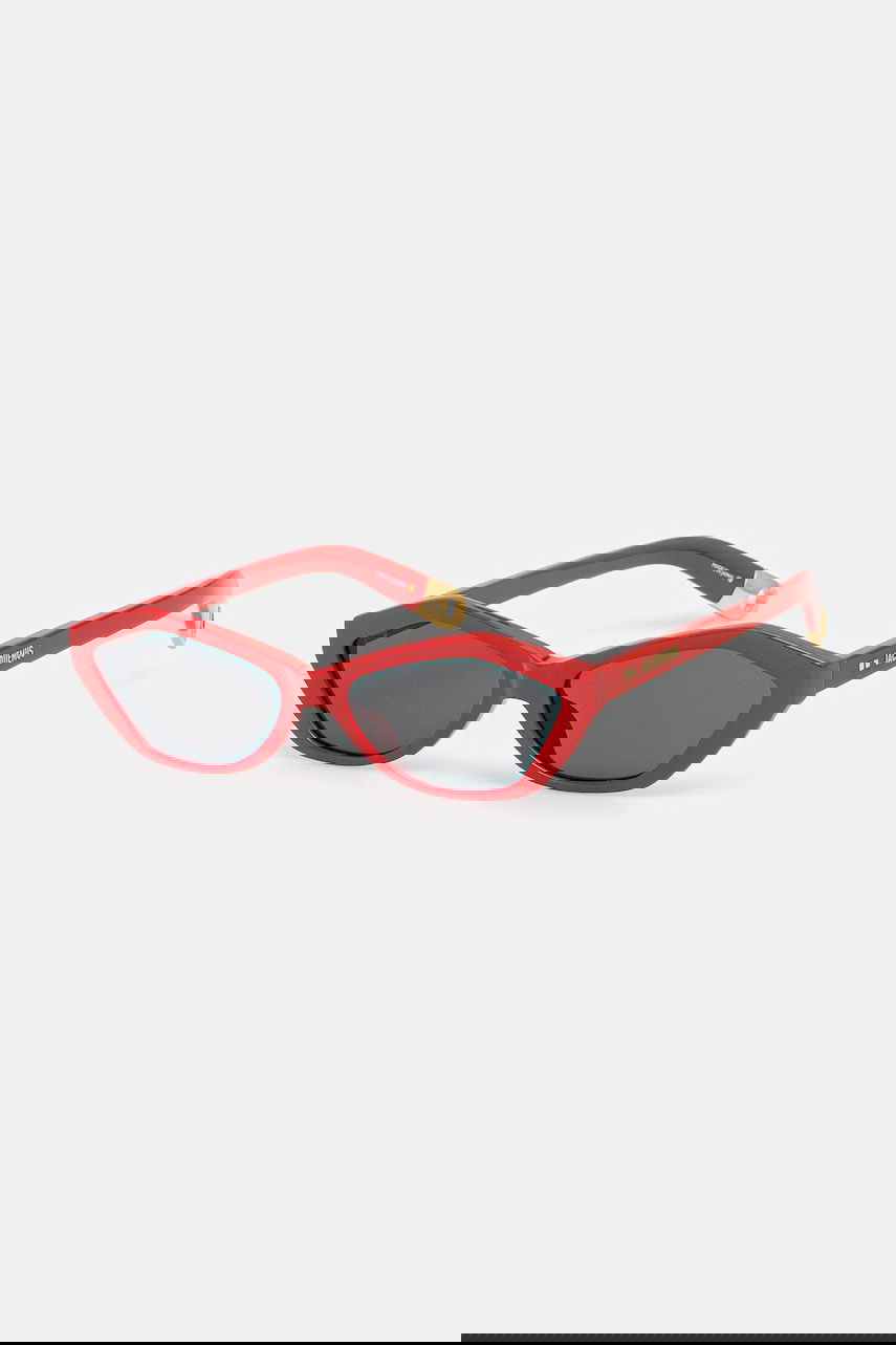 Solbriller Jacquemus Jacquemus BAMBINO Geometric Cat-Eye Sunglasses Rød | JAC42C2SUN, 0