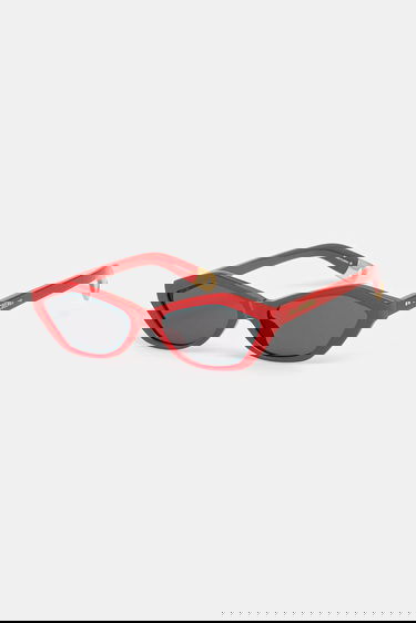 Solbriller Jacquemus Jacquemus BAMBINO Geometric Cat-Eye Sunglasses Rød | JAC42C2SUN, 0