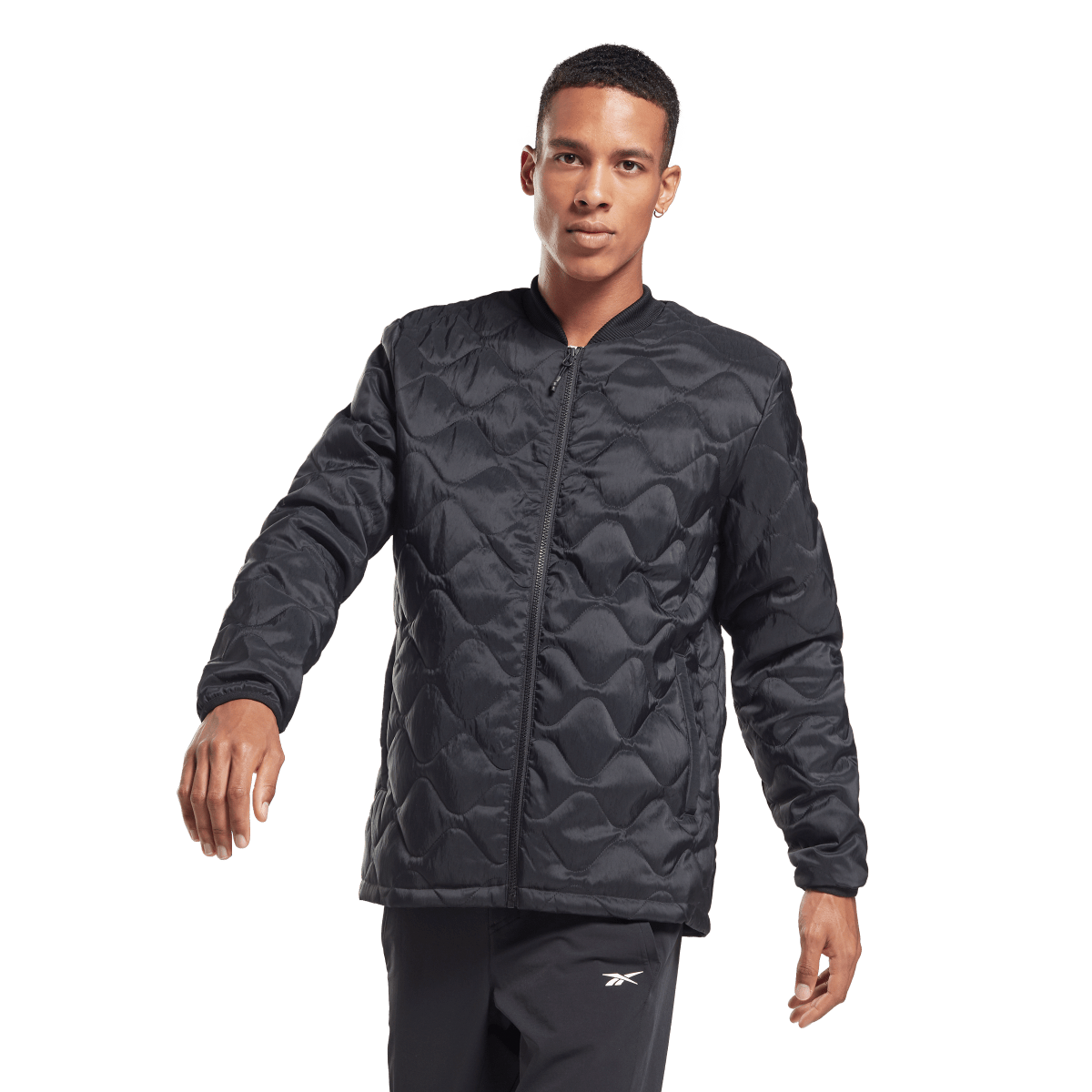Bomberjakke Reebok LM Quilted Bomber Jacket Sort | H08948, 0