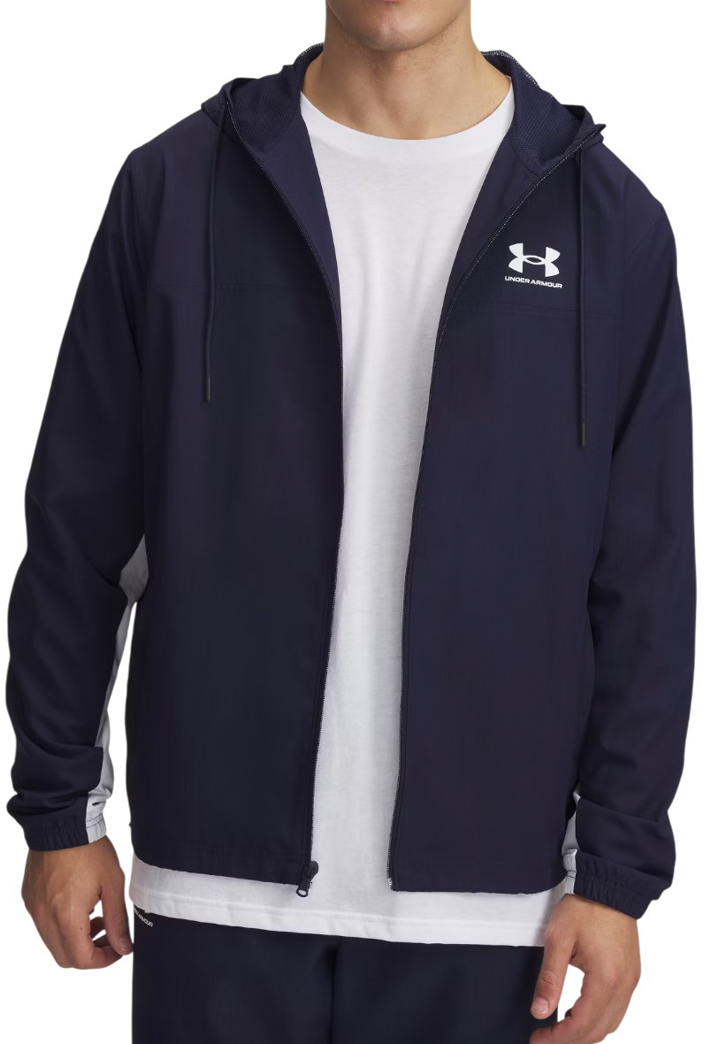 Vindjakke Under Armour Under Armour UA Rival Woven Windbreaker Hoodie Mørkeblå | 1390149-410