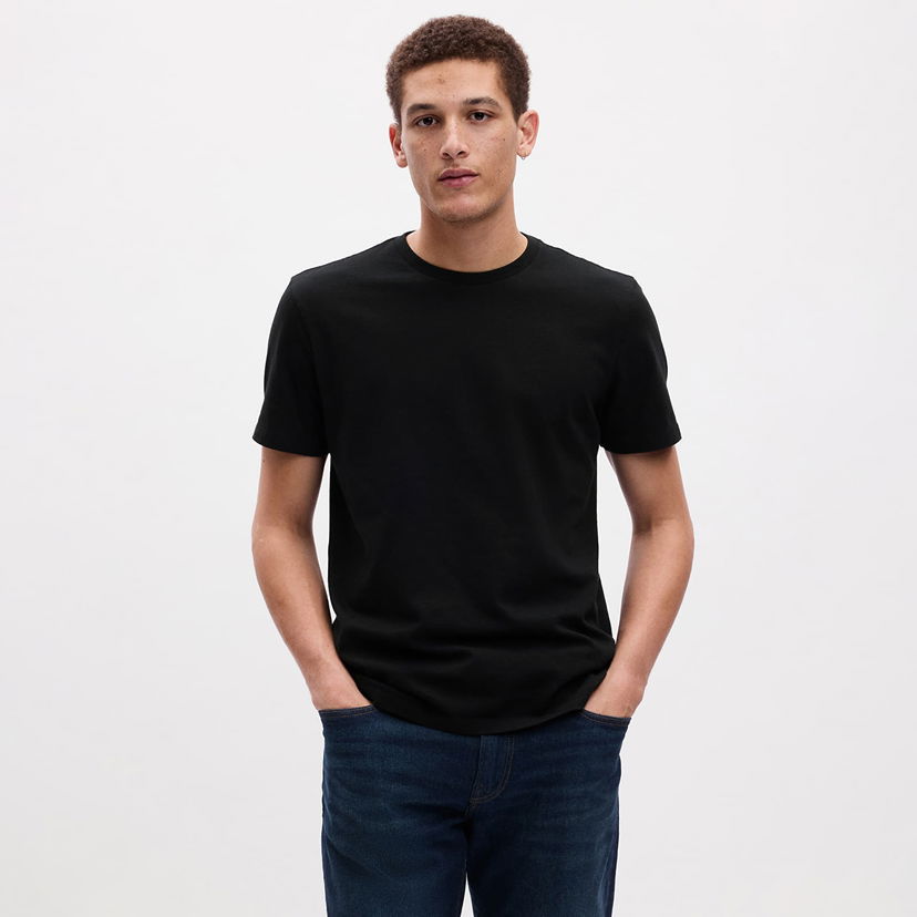 T-shirt GAP Basic Tee True Black V2 2 Sort | 440775-02