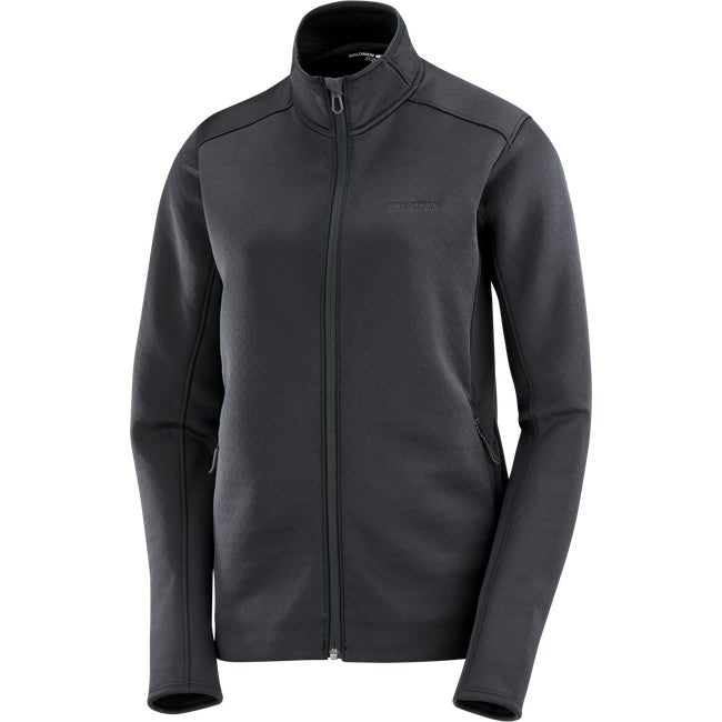 Sweatshirt Salomon Warm Fleece Jacket Sort | LC2294000, 1