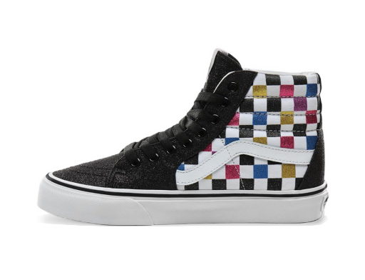 Skateboarding Vans Sk8-Hi Glitter Checkerboard Sort | VN0A4BV6V3P
