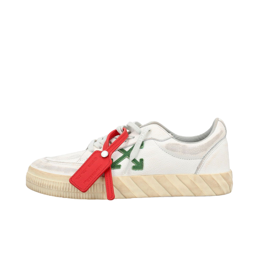 Sneakers og sko Off-White Vulcanized Low Distressed White Green W Hvid | OWIA272F23LEA0030155