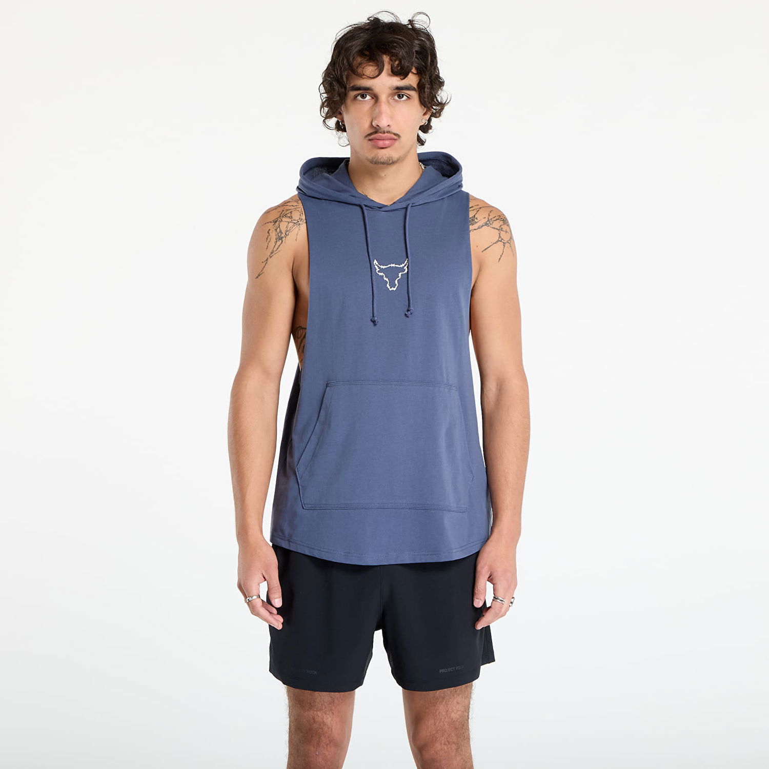 Sweatshirt Under Armour Project Rock Sleeveless Hoodie Blå | 6005048-044, 0
