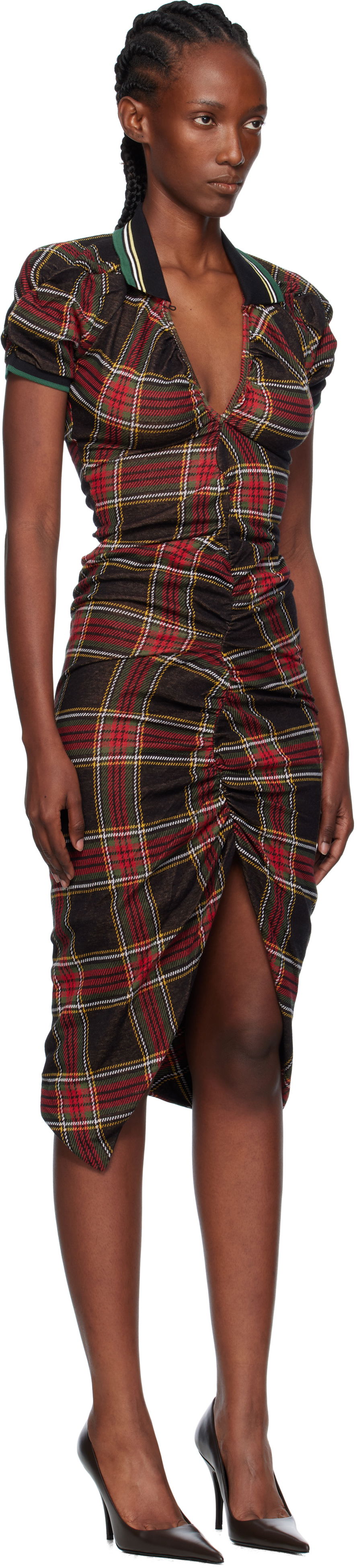 Kjole Vivienne Westwood Vivienne Westwood Pulling Plaid Midi Dress Flerfarvet | 1601004S-J009T-, 1