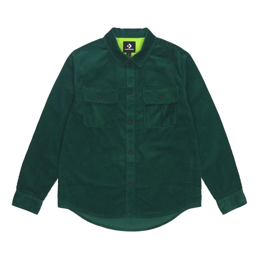 Skjorte Converse Corduroy Overshirt Grøn | 10019954-A03