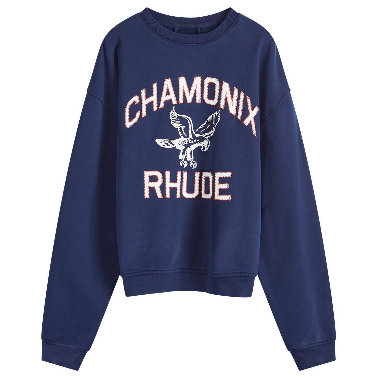 Sweatshirt Rhude Chamonix Eagle Graphic Sweatshirt Blå | RHPF24ST13012, 0
