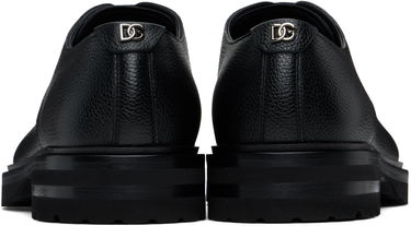 Sneakers og sko Dolce & Gabbana Grained Leather Lace-Up Altavilla Derbys with Chunky Sole Sort | A10852A9P45, 1