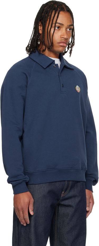 Sweatshirt Casablanca Casa Blanca Collar Sweatshirt Mørkeblå | M-AW25-JTP-409-01, 3