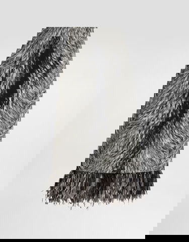 Nederdel Dolce & Gabbana Calf-length Pencil Skirt With Fur Print And Feathered Detailing Grey Grå | F4C1ITFSA71HI3VQ, 0