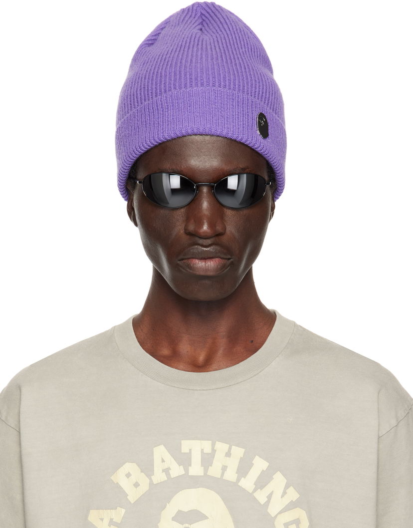 Beanie BAPE BAPE One Point Knit Beanie Lilla | 001HTK801304M