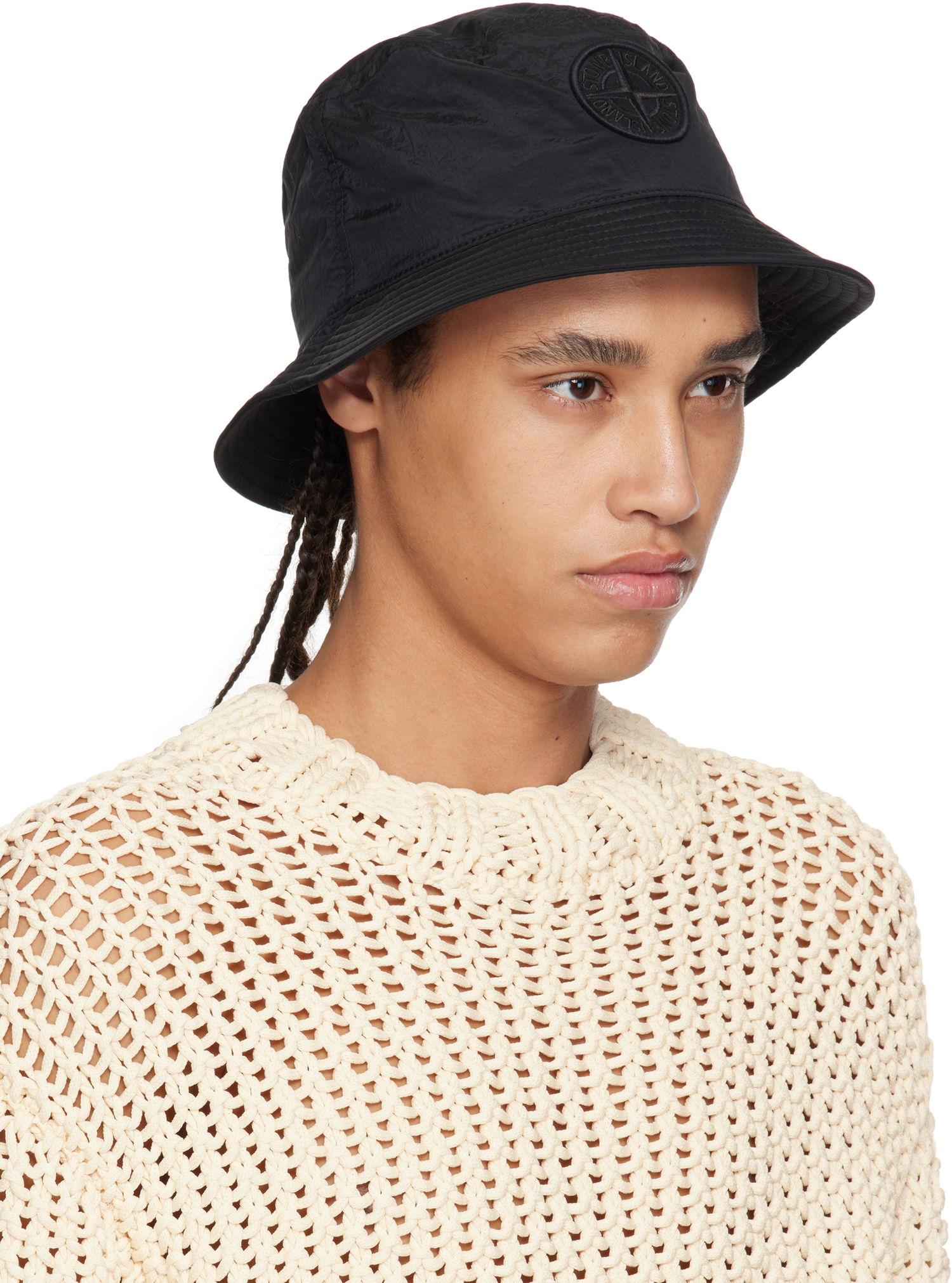 Hat Stone Island Stone Island Nylon Bucket Hat Sort | K1S15 9100009 S0076, 1