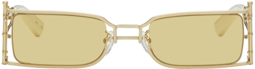 Solbriller Feng Chen Wang Feng Chen Wang Bamboo Sunglasses Gul | SSE-WS01-001, 0
