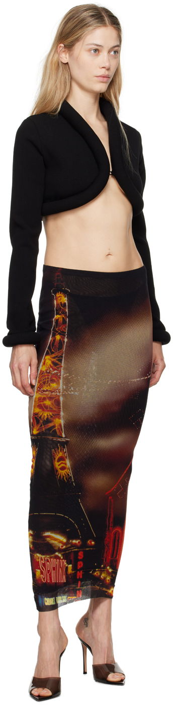 Sweater Jean Paul Gaultier Jean Paul Gaultier 'The Knit 3D' Cropped Cardigan Sort | 24/30-F-CD010-M080-00, 3