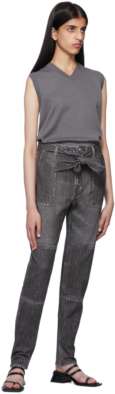 Jeans rag & bone Miramar Mia Denim Tie-Waist Pants Grå | WCW22P7003LF03, 3