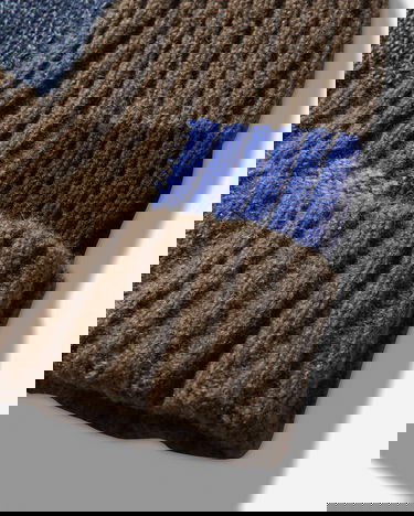 Beanie KAPITAL Wool Patchwork Ribbed Knit Beanie Flerfarvet | EK-1510XH GRAY, 4