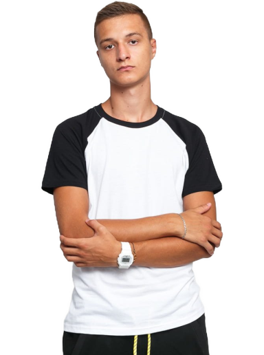 T-shirt Urban Classics Raglan Contrast Tee Hvid | TB639 whtblck