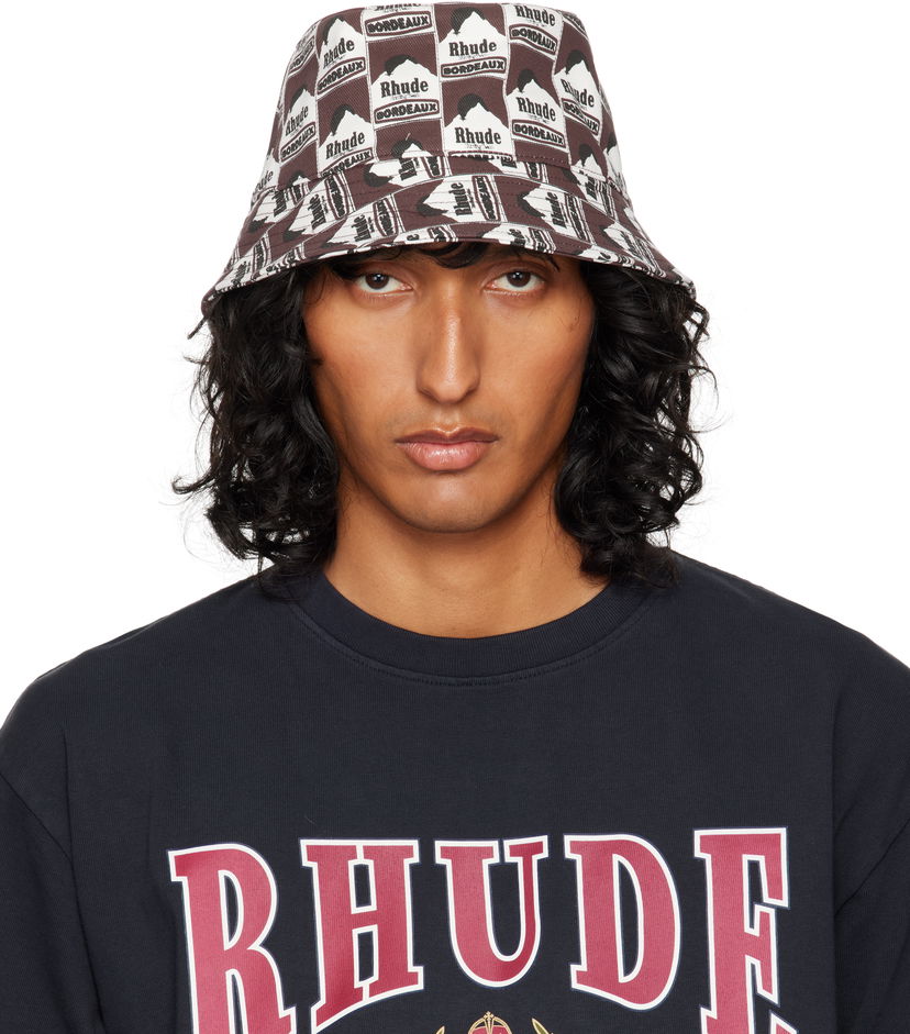 Hat Rhude Moonlight Bucket Hat Bourgogne | RHFW24HA01092