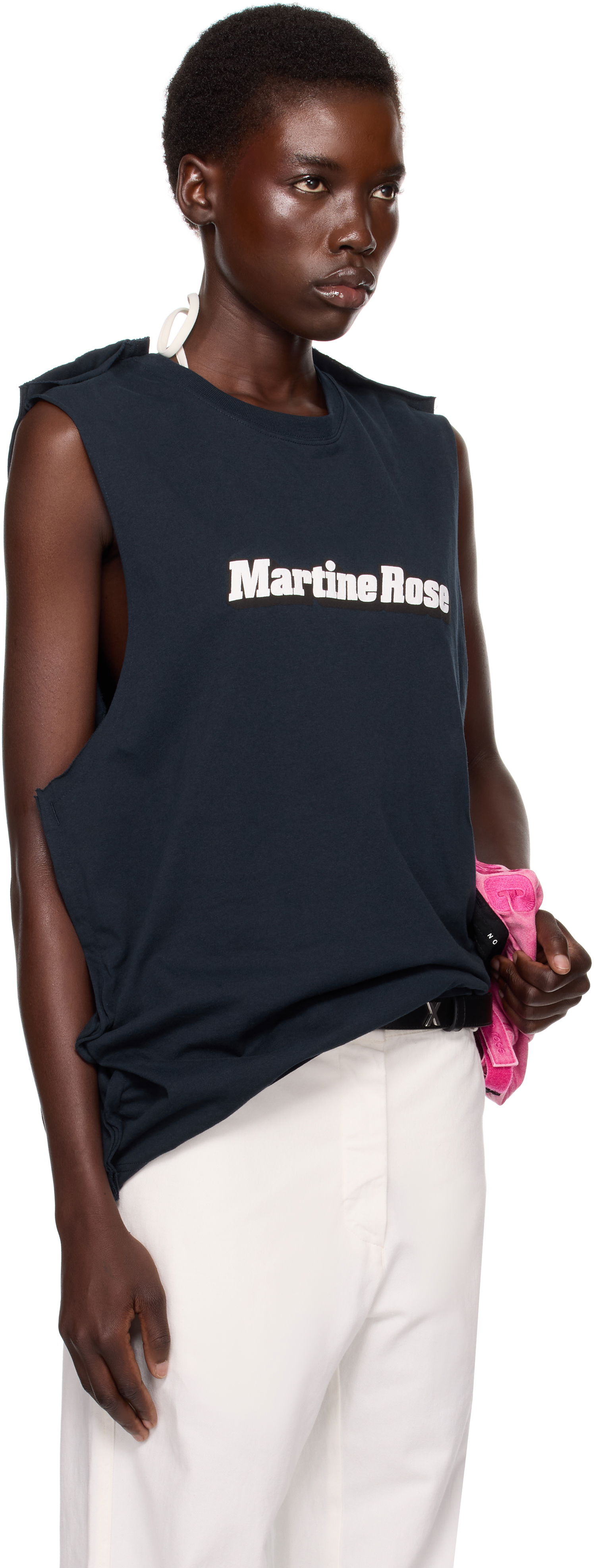 Tanktop Martine Rose Martine Rose Double Vest Tank Top Mørkeblå | 671JE03504, 1