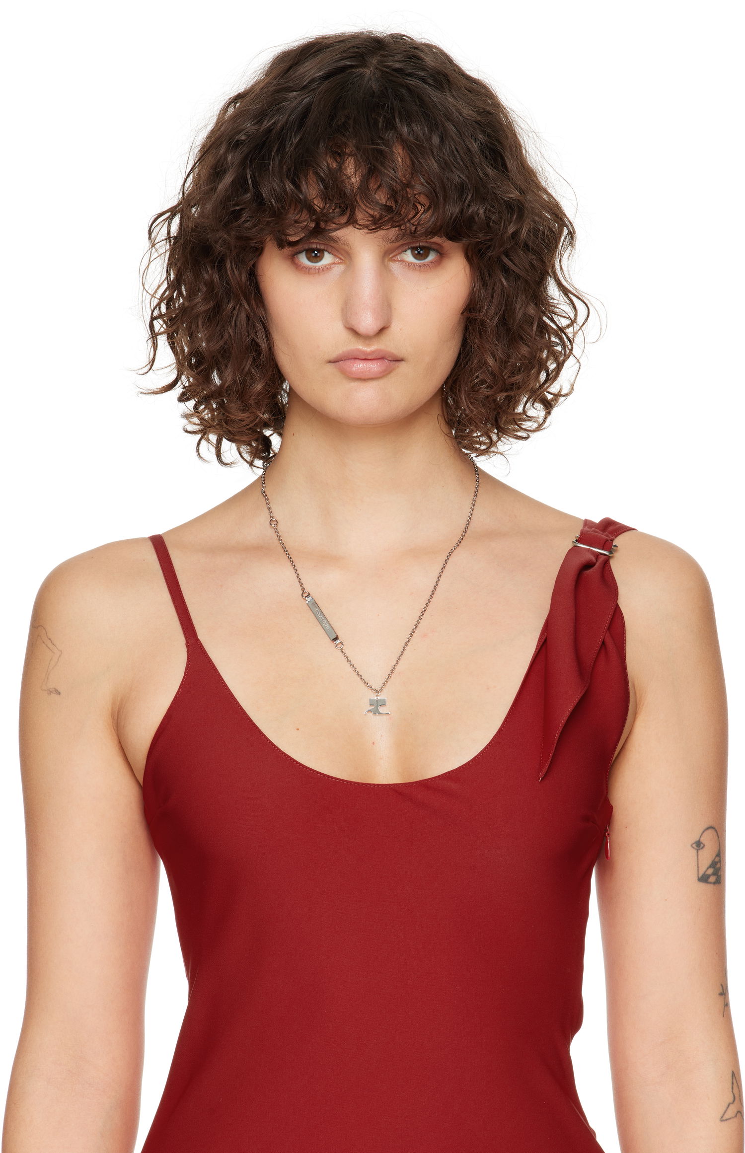 Halskæde Courrèges Courrèges AC Chain Necklace Metalisk | 125BCO034LA0001, 1