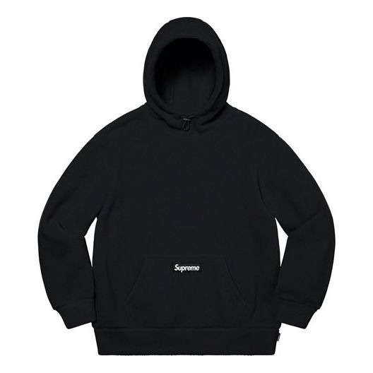Sweatshirt Supreme Hooded Sweatshirt with Small Logo Sort | SUP-FW20-314