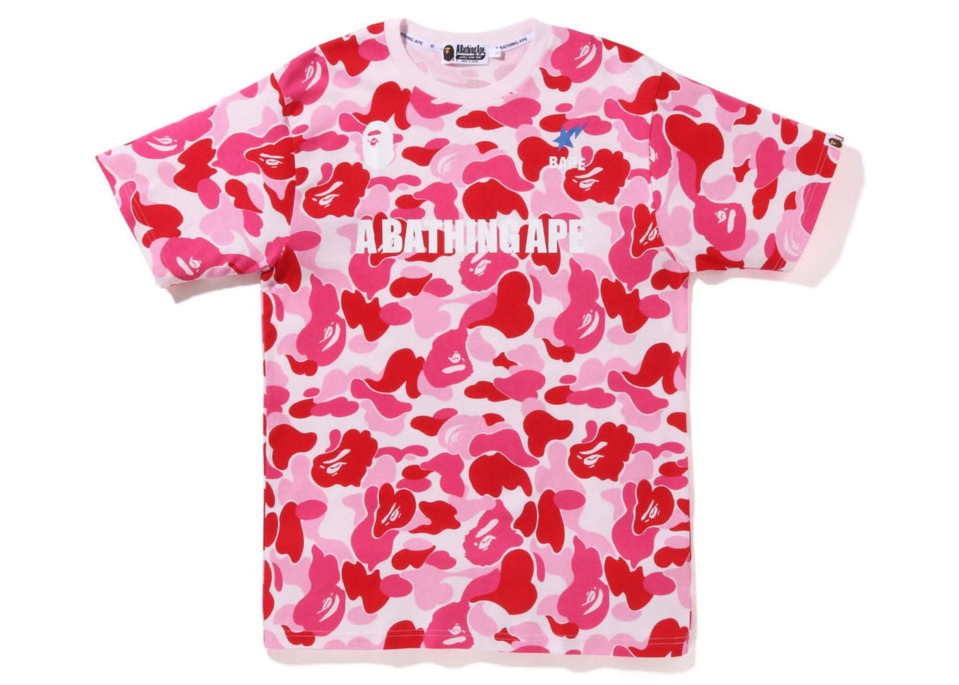 T-shirt BAPE Big ABC Camo A Bathing Ape Tee Lyserød | 1I80-109-011, 0