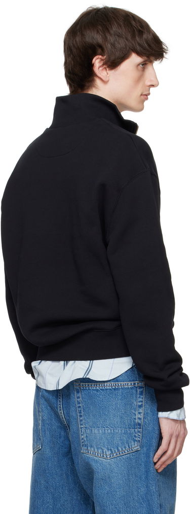 Sweatshirt MAISON KITSUNÉ Maison Kitsuné Varsity Half Zip Sweater Sort | OM00302KM0321, 2