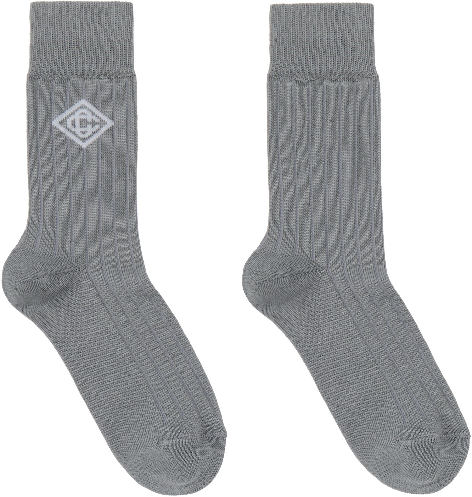 Sokker Casablanca Dress Socks With Logo Grå | APS25-ACC-086-02, 0