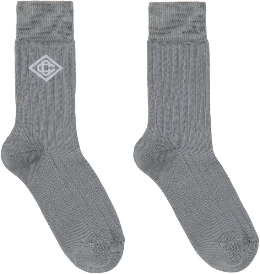 Sokker Casablanca Dress Socks With Logo Grå | APS25-ACC-086-02