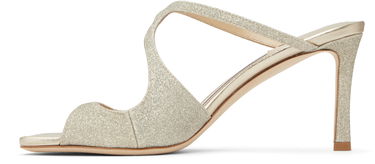 Tilbehør Jimmy Choo Jimmy Choo Anise 75 Glitter Heeled Mules Metalisk | ANISE 75, 2