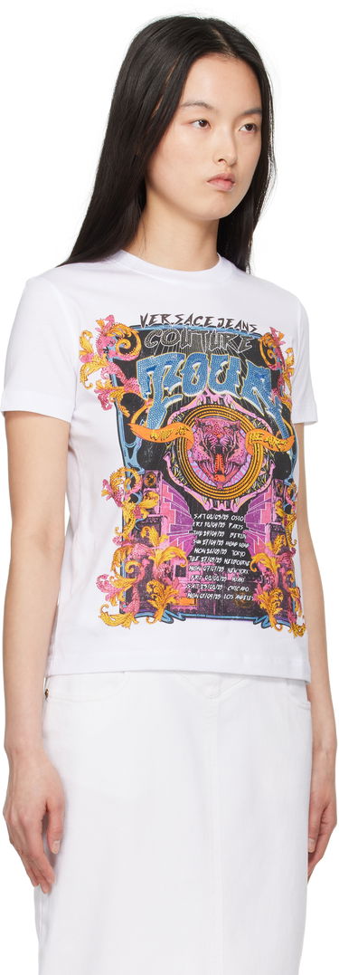 T-shirt Versace Versace Jeans Couture Crystal Tour Graphic T-Shirt Sort | E78HAHC03_ECJ01C, 4