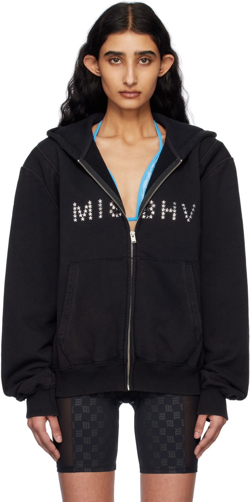 Sweatshirt MISBHV MISBHV Star Teddy Zip Hoodie Sort | 250W202