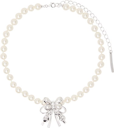 Halskæde SHUSHU/TONG YVMIN Edition Pearl Butterfly Flower Curly Hair Choker Hvid | 24715SLV00NN, 0