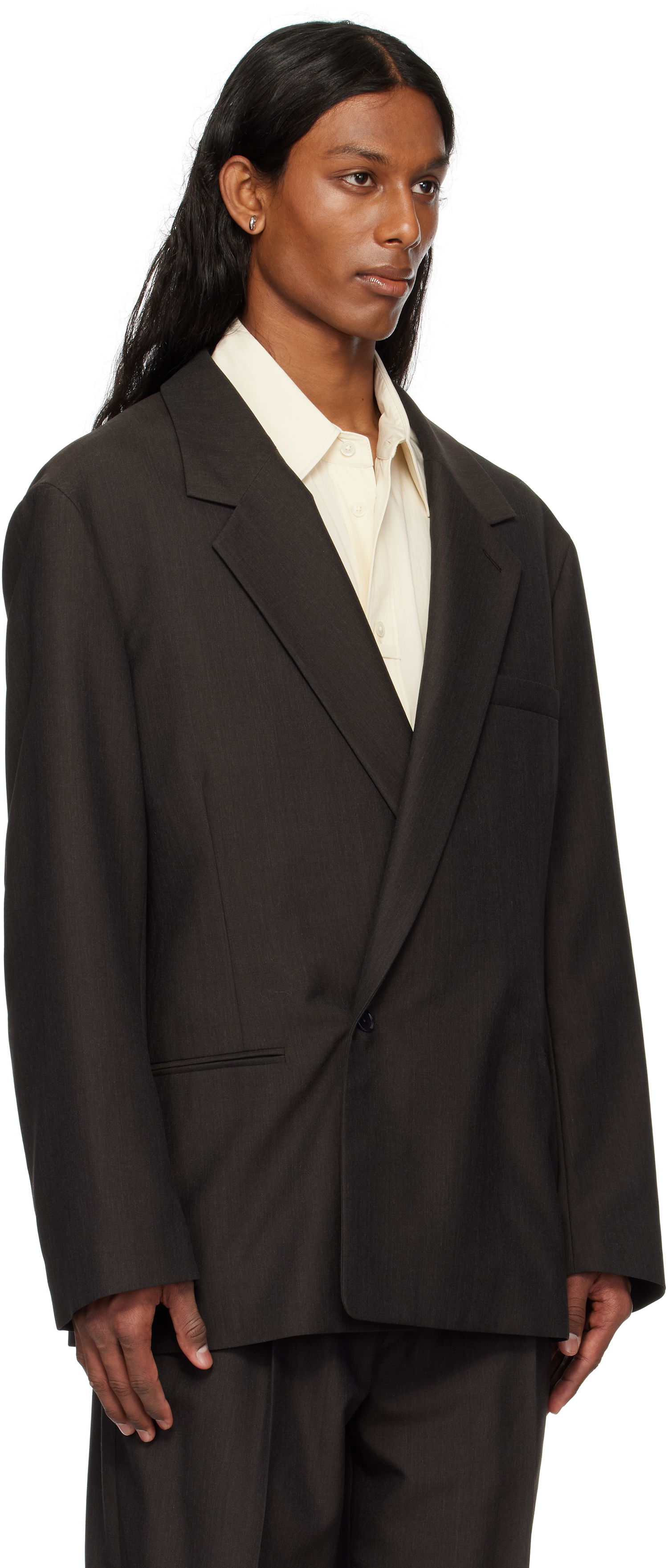 Jakke LEMAIRE Lemaire Soft Double Breasted Blazer Sort | JA1063 LF414, 1