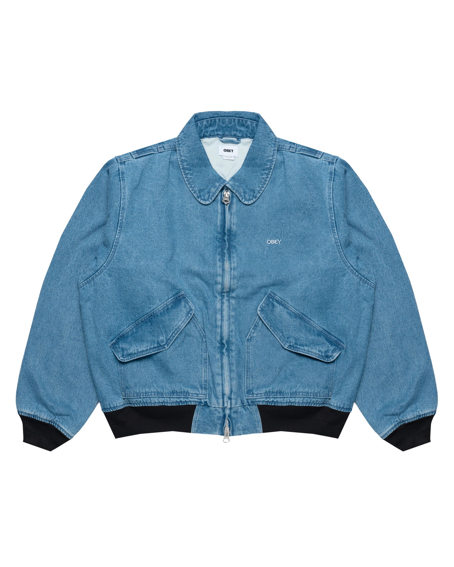 Bomberjakke OBEY Obey CWU Denim Jacket Blå | 121800587-LIN, 0