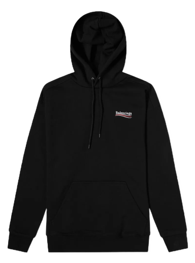 Sweatshirt Balenciaga Political Campaign Logo Popover Hoody Sort | 600583-TKVI9-1070