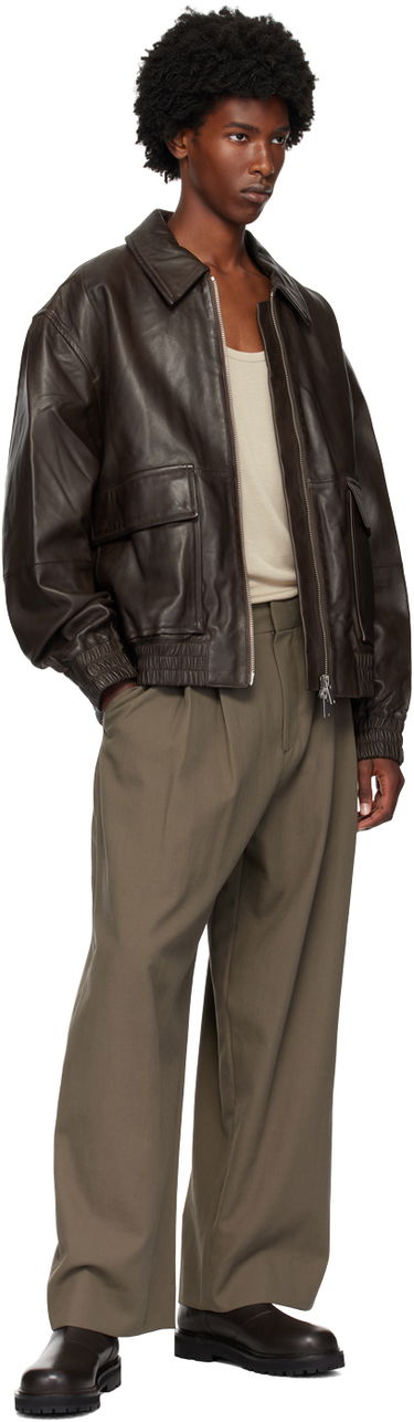 Bukser Studio Nicholson Studio Nicholson Line Pleated Trousers Grøn | LINE SNM - 1185, 3